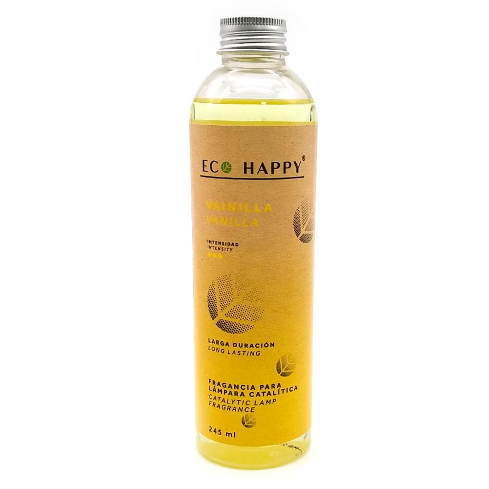 Pack lámpara catalítica Mosaico Azul Océano + Fragancia Aroma Vainilla Eco 245 ml - Elimina Malos olores, Limpia, sanea y perfuma el Ambiente