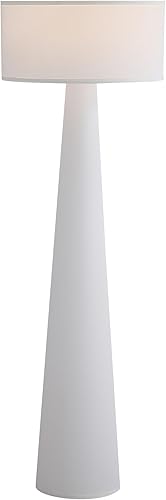 Miniatura 9 de Lámpara de pie  Rama y mecha  Lámpara de lino de pie de 59 pulgadas de alto con pantalla de tela, bombilla LED incluida  Elegante lámpara de esquina