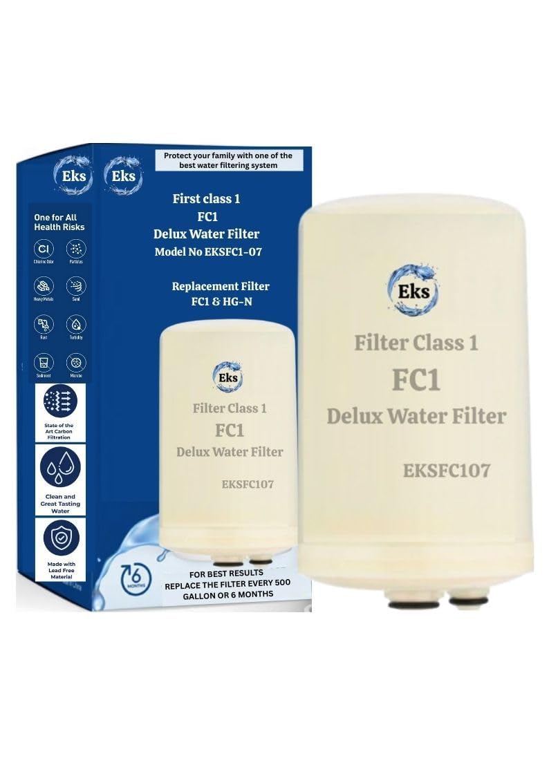 noval compateble genuine fc1 filter for water machine + including 24 pcs eks cleaning powder| 2x5lt water bags i high-performance replacement filter | enhances water purity & taste | long-lasting