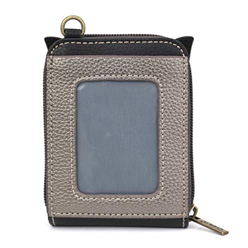 Image of CHALA RFID Cute-C Credit Card Holder Wallet Wristlet - Women Faux Leather Cute-C with Strap