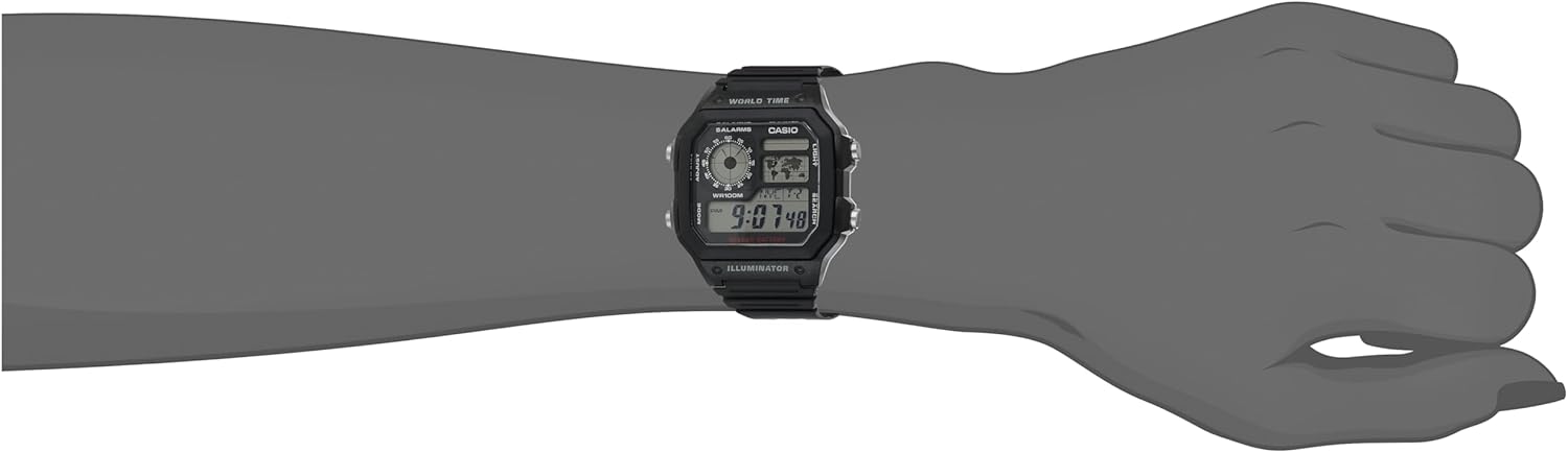 Casio Men's Digital Dial Stainless Steel Grey / Black