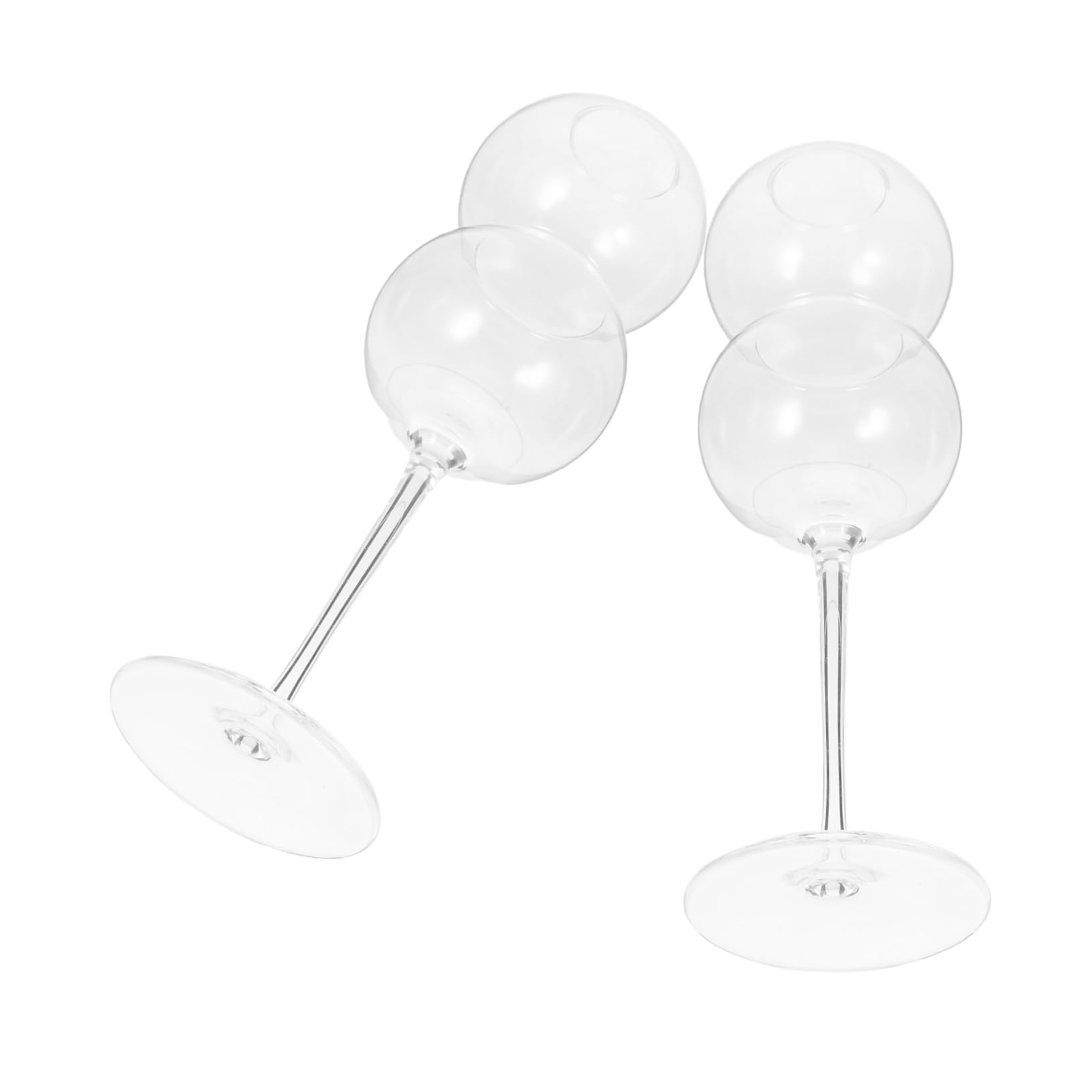 AUTSUPPL 2Pcs Footed Goblets Elegant Drinking Cups for and Parties Unique Style Glassware for Home and Bar Use