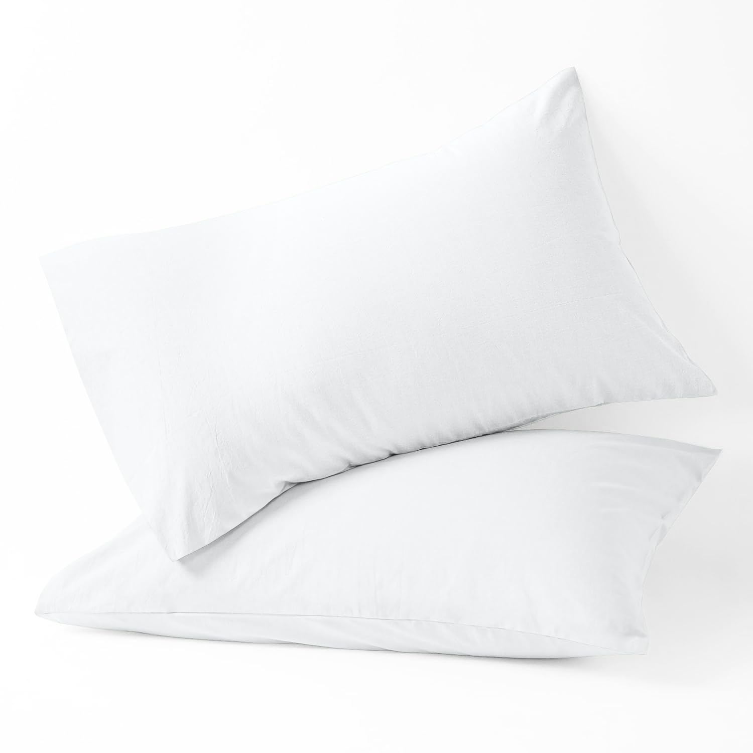 Toddler Pillowcase Cover with Zipper Closure 100% Soft Egyptian Cotton Small Pillow Cover 2-Pices, 500 Thread Count Travel Pillow Cases 12x16 inch, White Solid