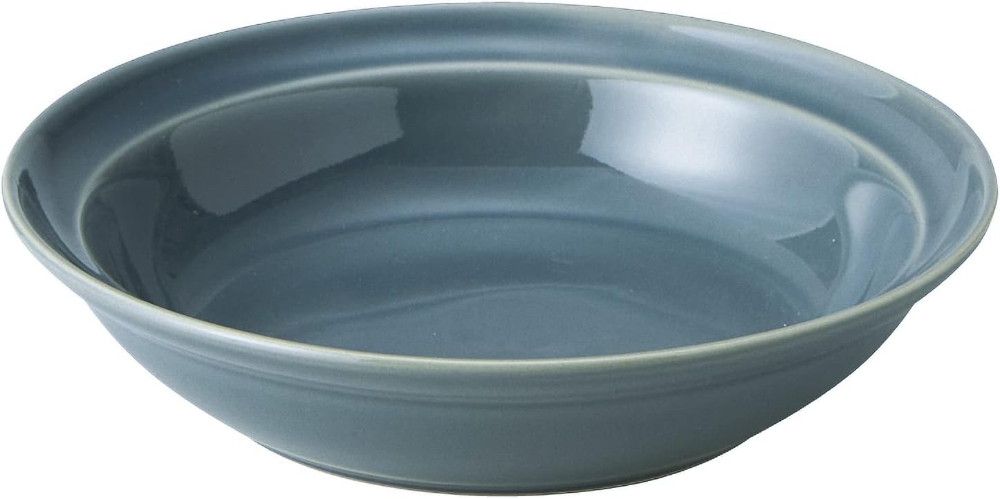 Hinata T-941942 Curry & Pasta, Gray, Diameter 8.3 x Height 1.8 inches (21 x 4.6 cm)