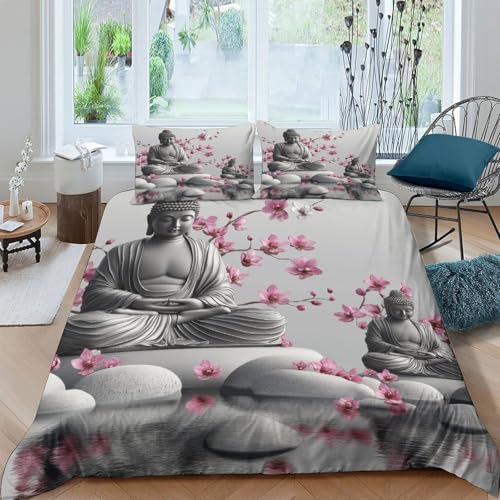 Housse de couette Bouddha imprimé 3D de qualité supérieure pour lit grand format Super King