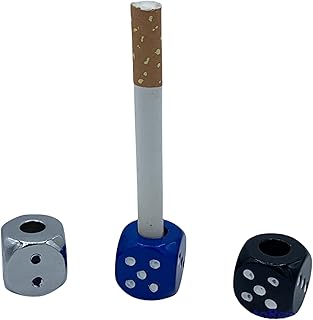 Dice Cigarette Snuffers Instant Cigarette Extinguishers Prerolled Cone Holder - Random Color - Pack of 3