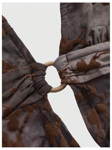 Verdusa Women's Boho Western Backless Halter Top Going Out Corset Tops Grunge Clothes3