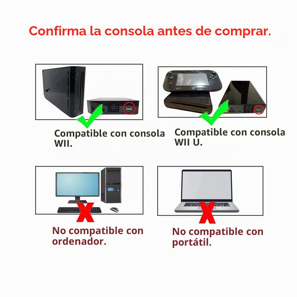 Barra de sensor USB infrarroja IR Ray de movimiento Sensor de señal para Wii y Wii U con soporte estable