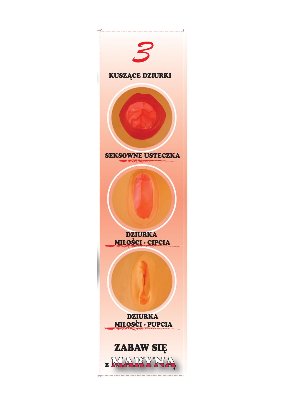 MARYNA LOVE DOLL BAMBOLA SESSUALE GONFIABILE BIANCA MORA POLACCA GRANDEZZA REALE 3 FORI
