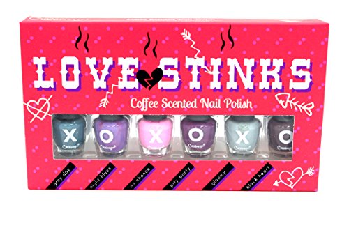 Cherimoya Mini 6pcs Nail Set -Love Stinks Coffee Scented Nail Polish