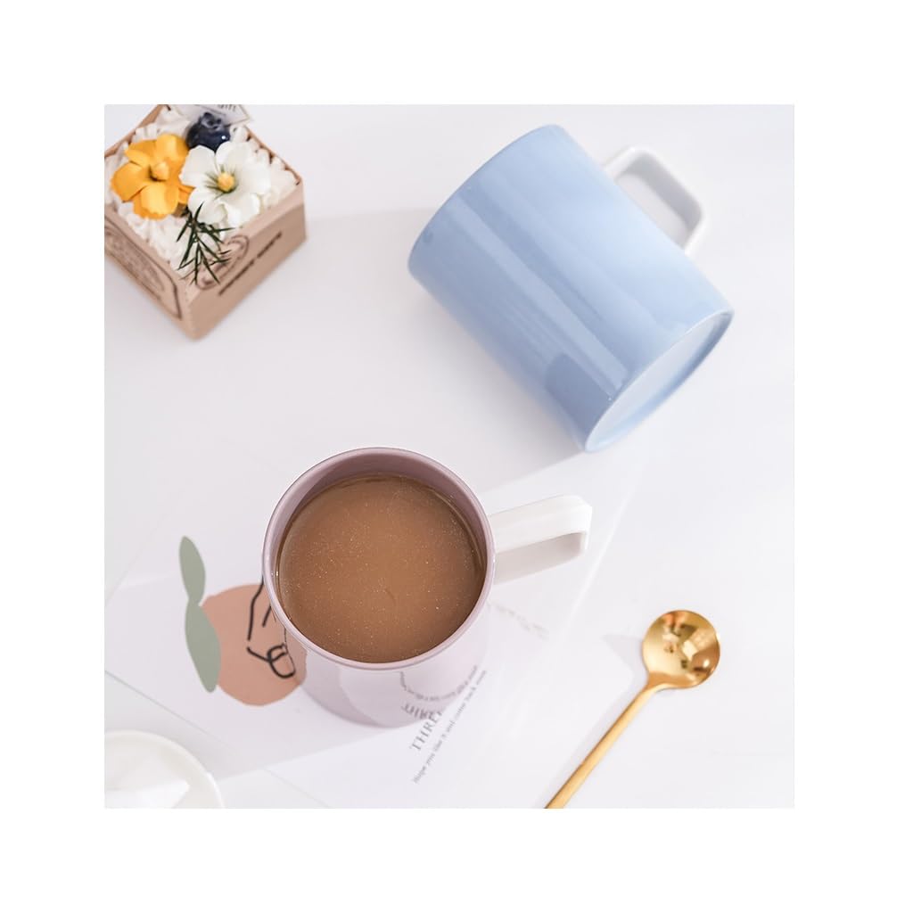 Kaffeetasse, 301 ml, Keramik, hochtemperaturbeständig, für Zuhause, Büro, einfache, handliche Tasse, Trinkbecher, Kaffeetasse (B)