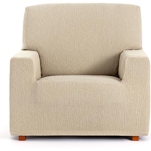 ECOMMERC3 1-Sitzer-Sofabezug, universell und vielseitig, naturfarben, einfach anzubringen, Schutz für Rückenlehne, Sitz und Armlehnen, Ekrü