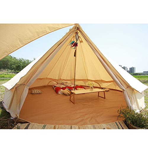 Carpa Bell de lona impermeable 4 estaciones para camping 2 personas miniatura 6