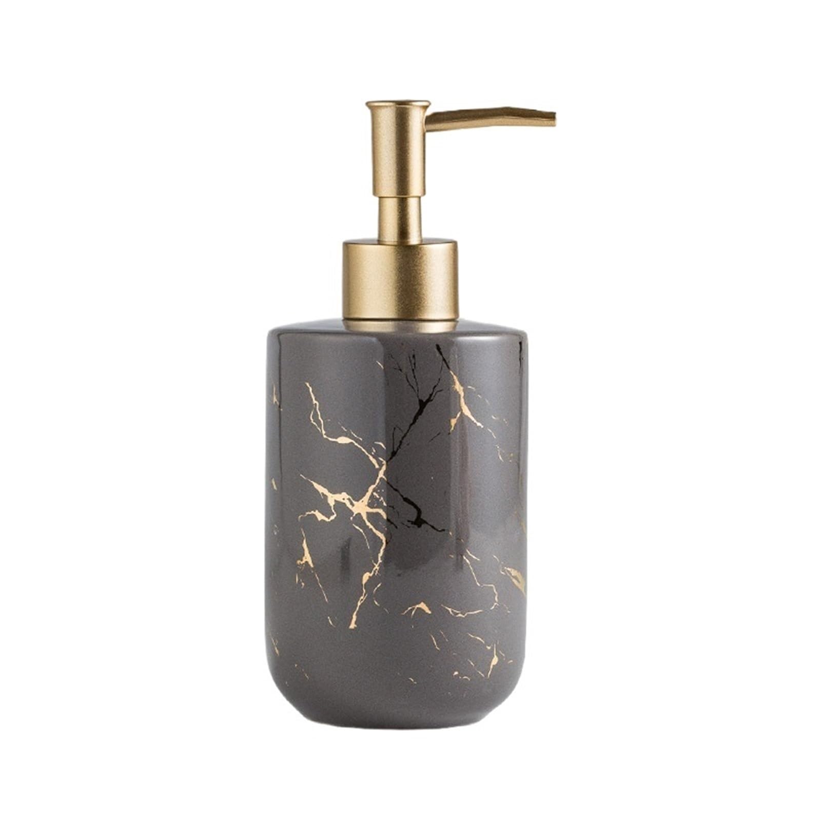 Soap Dispenser Simple Ceramic Soap Dispenser With Pump For Bathroom Lotion Dispensing Bottle(Gris)
