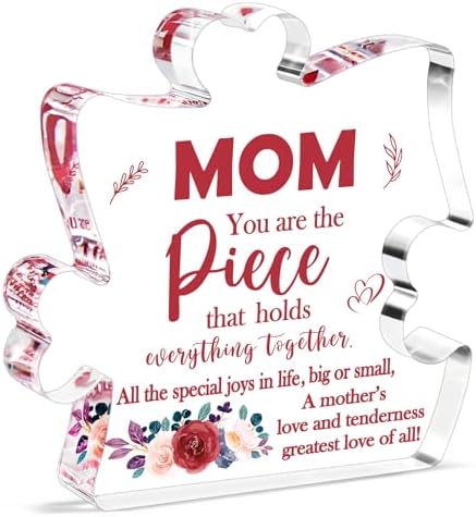 Gifts for Mom, Mother’s Day Gifts for Mom from Daughter Son, Mother Birthday Present, Mom Acrylic Decoration Sign/Plaque