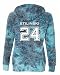 Ladies Teen Wolf Beacon Hills Lacrosse Stilinski 2-Sided Burnout Hoodie (Medium, Bahama Blue)