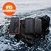 Solar Charger 25000mAh, 5 Solar Panel QI Wireless Outdoor Portable Power Bank Fast Charge External Battery Pack with Dual 2.1A Output USB for Cell Phones Tablet GoPro Camera