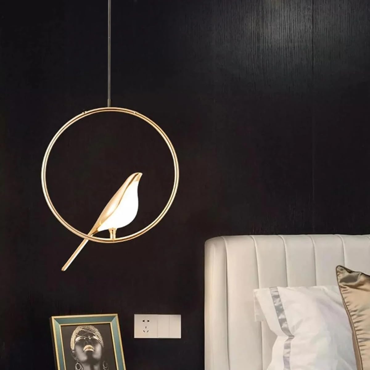 Black Pendant Lights - Classic Hanging Lights Set -27
