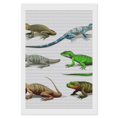 Kit peinture diamant 5D lézard pour adultes débutants 20x30 cm