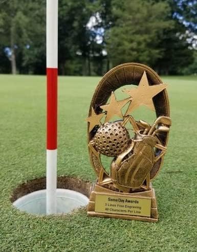 Same Day Awards Radiant Star Trophy 6.5 Inches - Engraving Included (Golf)