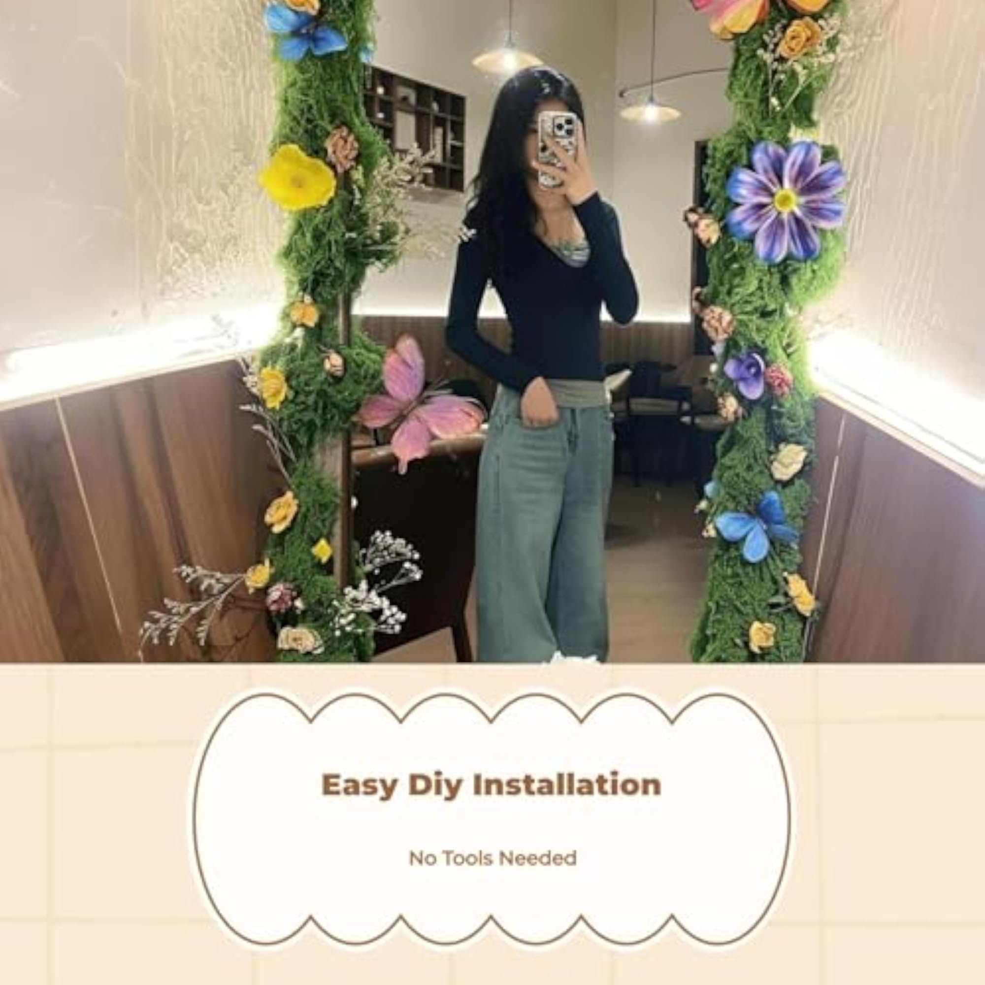 Bathroom Mirror Frame Border Decoration 20pcs Yellow Green Mix
