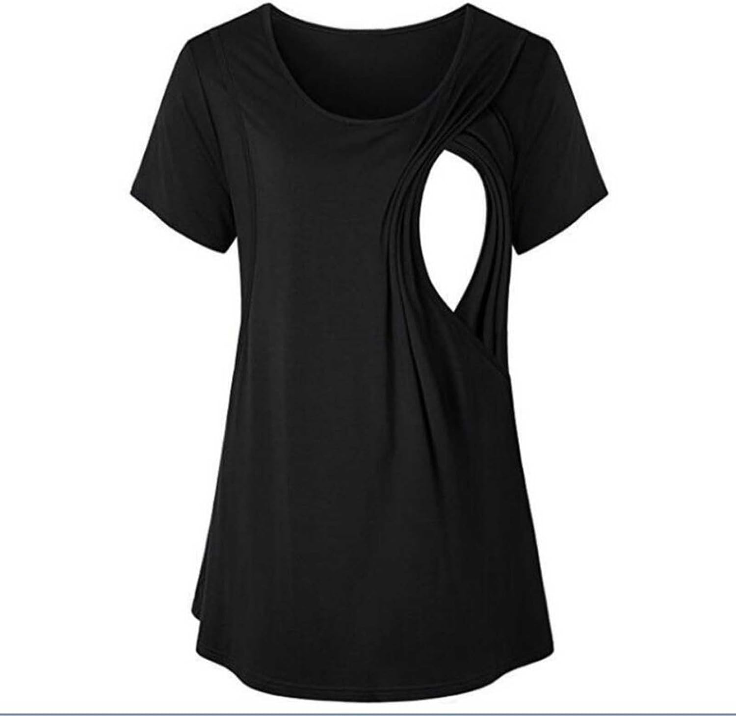 Maternity T Shirt for Women Casual Short Sleeve Basic Tee Soft Stretch Breathable Top Summer Lounge Blouse 2026