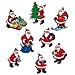 Produktbild Kühlschrankmagnete Weihnachten Magnete für Magnettafel Kinder stark 8er Set Weihnachtsmann lustig mit Motiv Weihnachtsmänner Rot