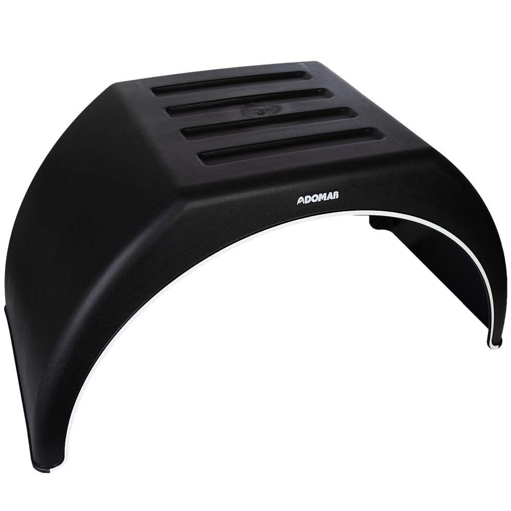 DOMAR Parafango gemellato da 14 a 16 Pollici in plastica per rimorchio Auto 915 x 450 mm passaruota Largo con Fondo Piatto per un'eccellente Protezione Contro Il Fango