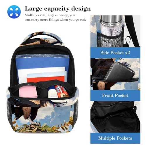 Sac à dos de cours vautour multicolore parfait pour le lycée et le campus - 3