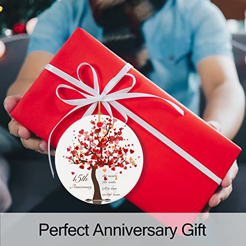 15Th Anniversary Ornament, Gifts For 15Th Wedding Anniversary, 15 Years Anniversary Valentines Gifts For Couples,Her,Him, 2.9" Ceramic 15Th Anniversary Christmas Ornaments 2023 #TOP6