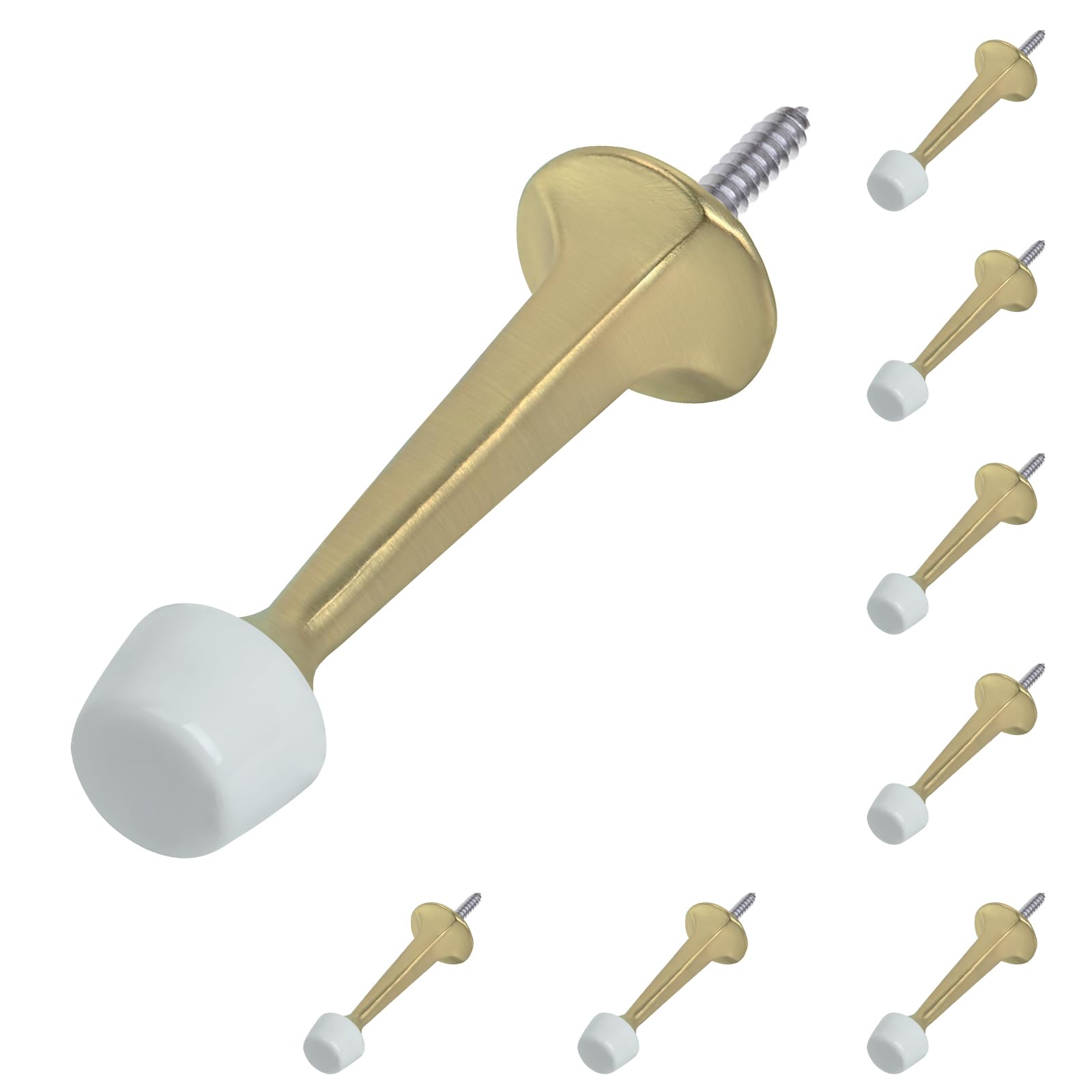 HOMOTEK 8 Pack Heavy Duty Solid Rigid Door Stop