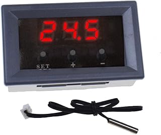 W1209WK W1209 12V LED Digital Temperature Controller Regulator Heating Cooling with NTC Sensor (red)