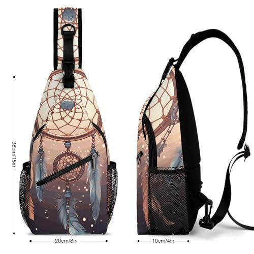 Bolso Bandolera Native American con Atrapasueños 38x20cm miniatura 2