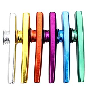 Kazoo Lot de 6 kazoos en métal de différentes couleurs – Idéal pour guitare, ukulélé, violon, piano et clavier - Les Beatles, Paul McCartney, John Lennon, RIngo Starr, George Harrison Kazoo Lot de 6 kazoos en métal de différentes couleurs - Idéal pour guitare, ukulélé, violon, piano et clavier – Image 7
