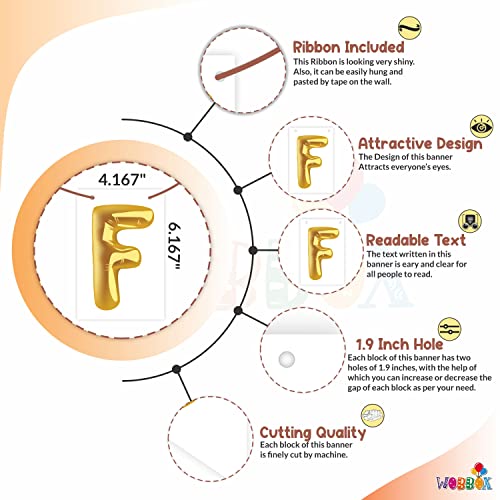 Image of Wobbox White & Golden Balloon Text inchFall In Love inch Bunting Banner for Anniversary, Pre-Wedding & Wedding, Love Banner for Decoretion