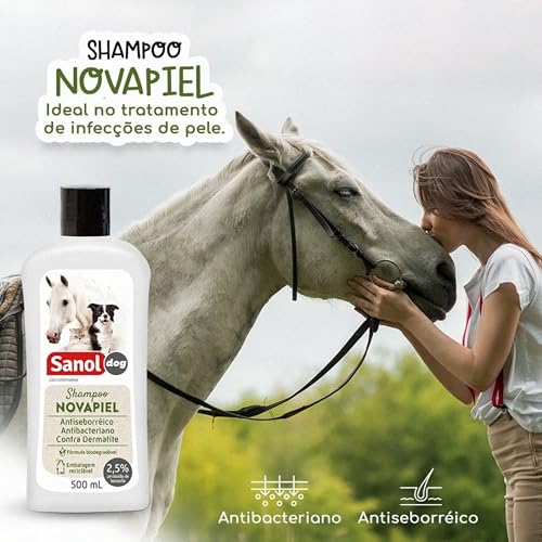 Shampoo Novapiel Sanol Dog , 500 ml, Branco