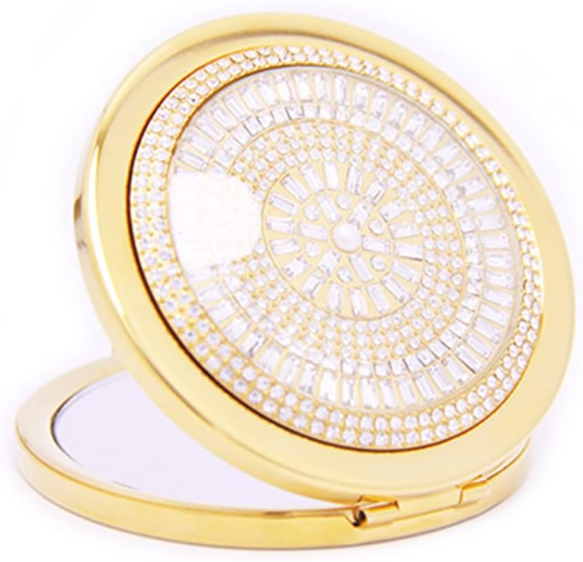 Small Portable Vanity Folding Double-Sided Princess Metal Gift