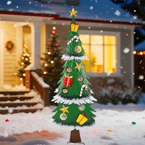 Hausse Christmas Tree with Stakes, 36" Outdoor Christmas Decoration with