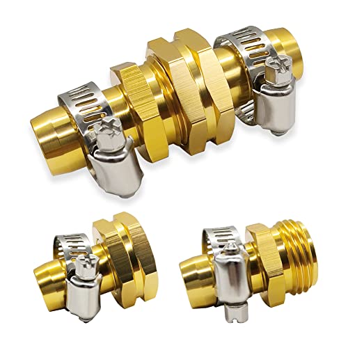 Hooshing Garden Hose Repair Kit With Clamps, Male And Female Garden Hose Connectors, Fit For 3/4" Or 5/8" Garden Water Hose Fitting, 2 Set #TOP2