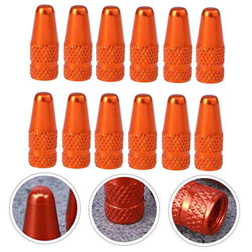 Tapas de válvula para llanta de bicicleta GALPADA, 24 piezas, aluminio anodizado, color naranja, sellado contra fugas y suciedad miniatura 7