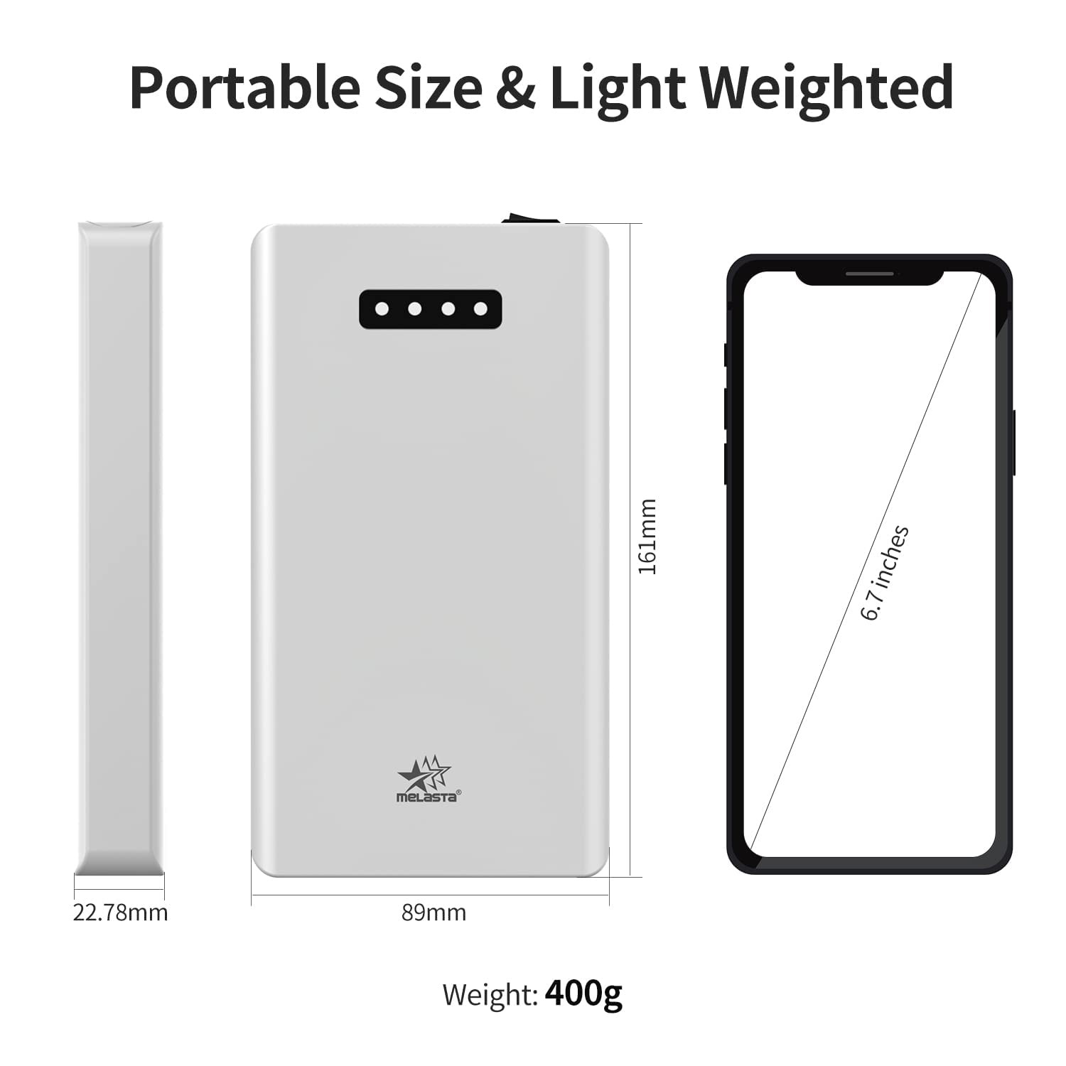 melasta Li-ION Batterie Externe 5200mAh 12V/5A/DC 9V/1.5A/DC 5V/2A USB, Power Bank Chargeur Portable avec Chargeur avec 3 Ports Sortie et 1 Entrées Compatible Bande LED, DVR de Voiture, CCTV Caméra
