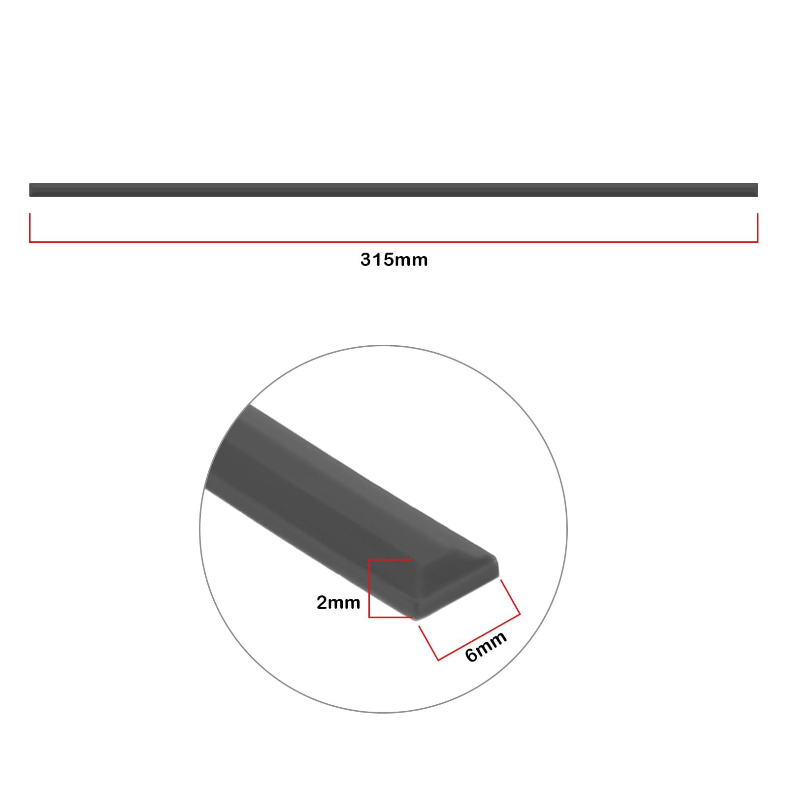 SG Store Set di 2 strisce di piedini per paraurti antiscivolo di ricambio compatibili con HP Envy X360 15-DR Envy X360 15-DS Strisce di piedini in gomma 315 x 6 x 2 mm