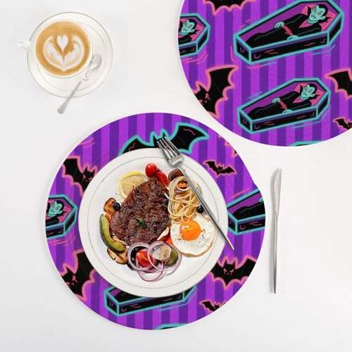 Dessous de plat résistant à la chaleur violet 38cm protège table poêle casserole - 5