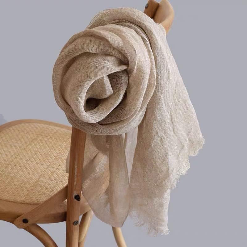 Jeelow Lightweight Summer Scarf Light Shawl Wrap Linen Feel Scarves For Men And Women - Image 9