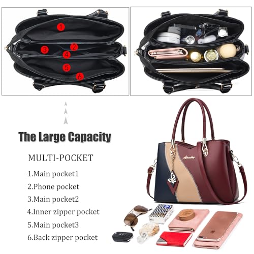 Bolso Tote de PU para mujer con asa superior miniatura 5