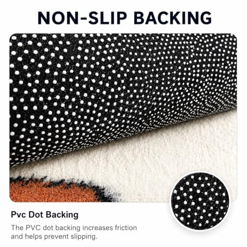 Tapis poils ras SSWH anti-glisse et facile à laver 80x120 - 4