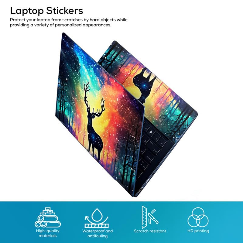 Image of Floral F40 Top+Wrist Pad Vinyl Laptop Skin /Sticker /Cover for 14 Inches Laptops Laminated-Removable-HD Quality Compatible for Hp-Dell-Sony-Lenovo-Asus etc.(13.8x9.6 Inches)