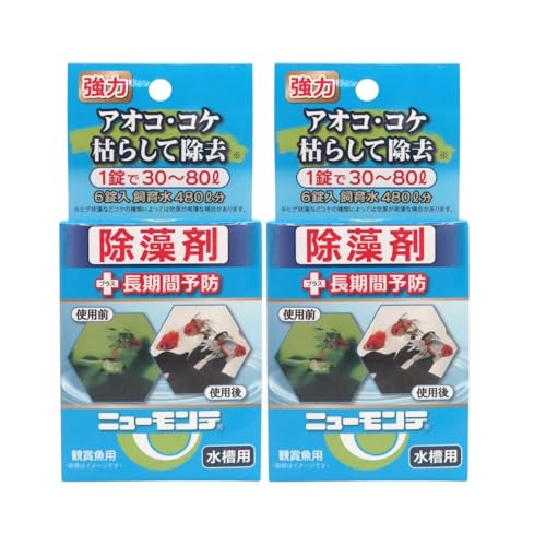 ニチドウ ニューモンテ コケ アオコ 水槽用 除藻剤 6錠入 2個セット と HAYARICH おみくじ