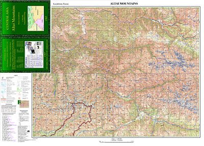Altai Mountains: Southern Russia, Topographical Altai Mountains: Southern Russia, Topographical
