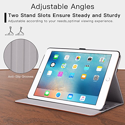 Ztotop Case For Ipad 6Th/5Th Generation 9.7 Inch 2018/2017/Ipad Air 2 & 1, Premium Pu Leather Business Folding Cover With Auto Wake/Sleep, Multiple Viewing Angles For Ipad Air 2Nd/1St Gen, Demin Black #TOP2